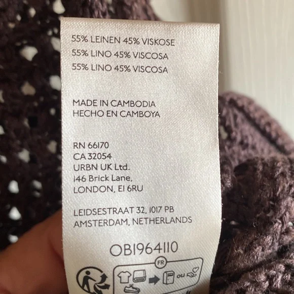 Free People NWT Boho Summer Breeze Open Knit Linen Blend  Scoop Neck Camisole M - Picture 13 of 14